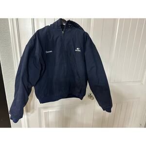 Steel Guard Men’s Blue XL Barn Canvas Lined Insulated Branded Work Jacket Flaws